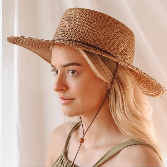 Lack of Color The Vienna Beige Straw Boater Hat - Picture 4 of 16